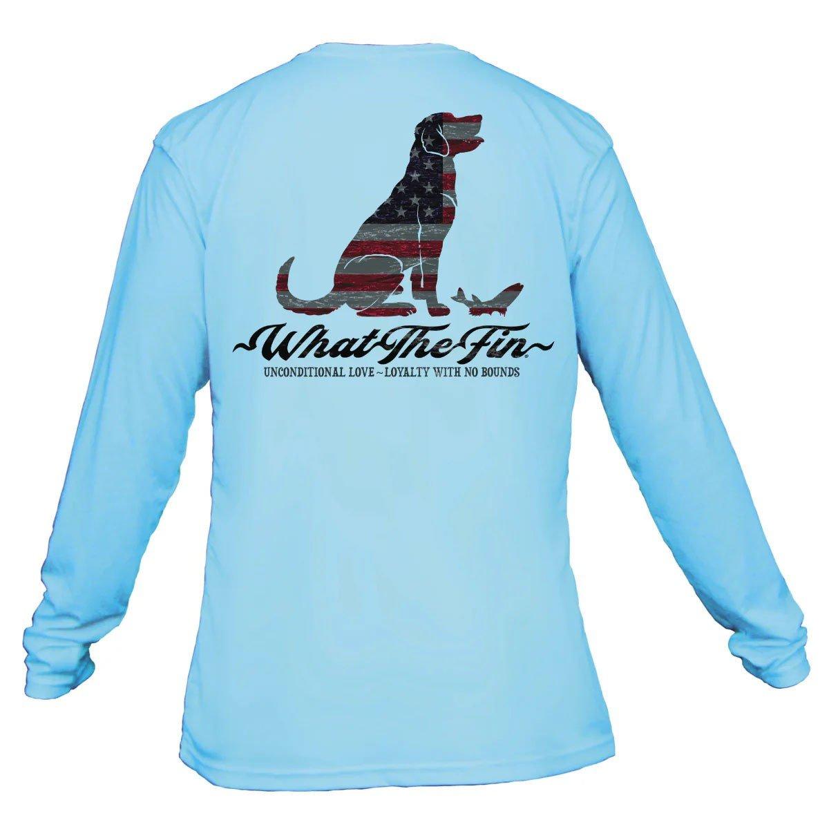Men's What The Fin Loyal Pawtners USA Performance Long Sleeve T-Shirt - What The Fin