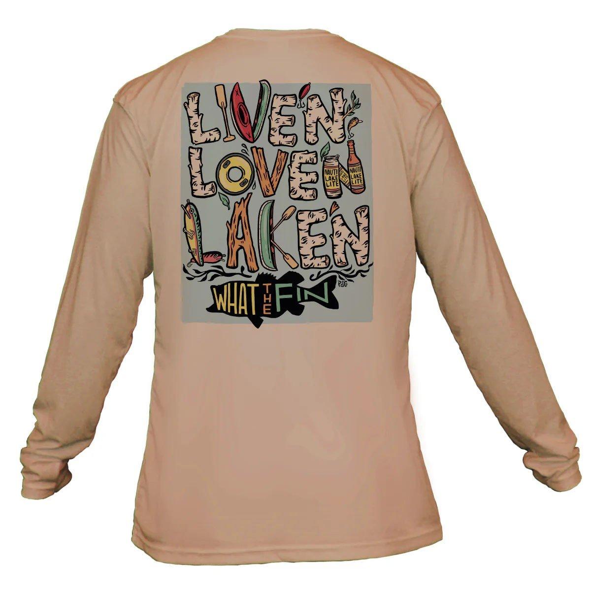 Men's What The Fin Liven Loven Laken Performance Long Sleeve T-Shirt - What The Fin