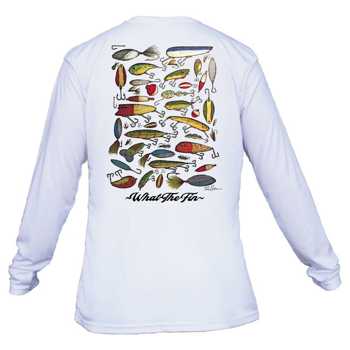 Men's What The Fin Lures Performance Long Sleeve T-Shirt - What The Fin