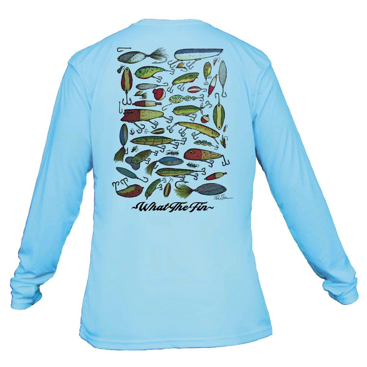 Men's What The Fin Lures Performance Long Sleeve T-Shirt - What The Fin