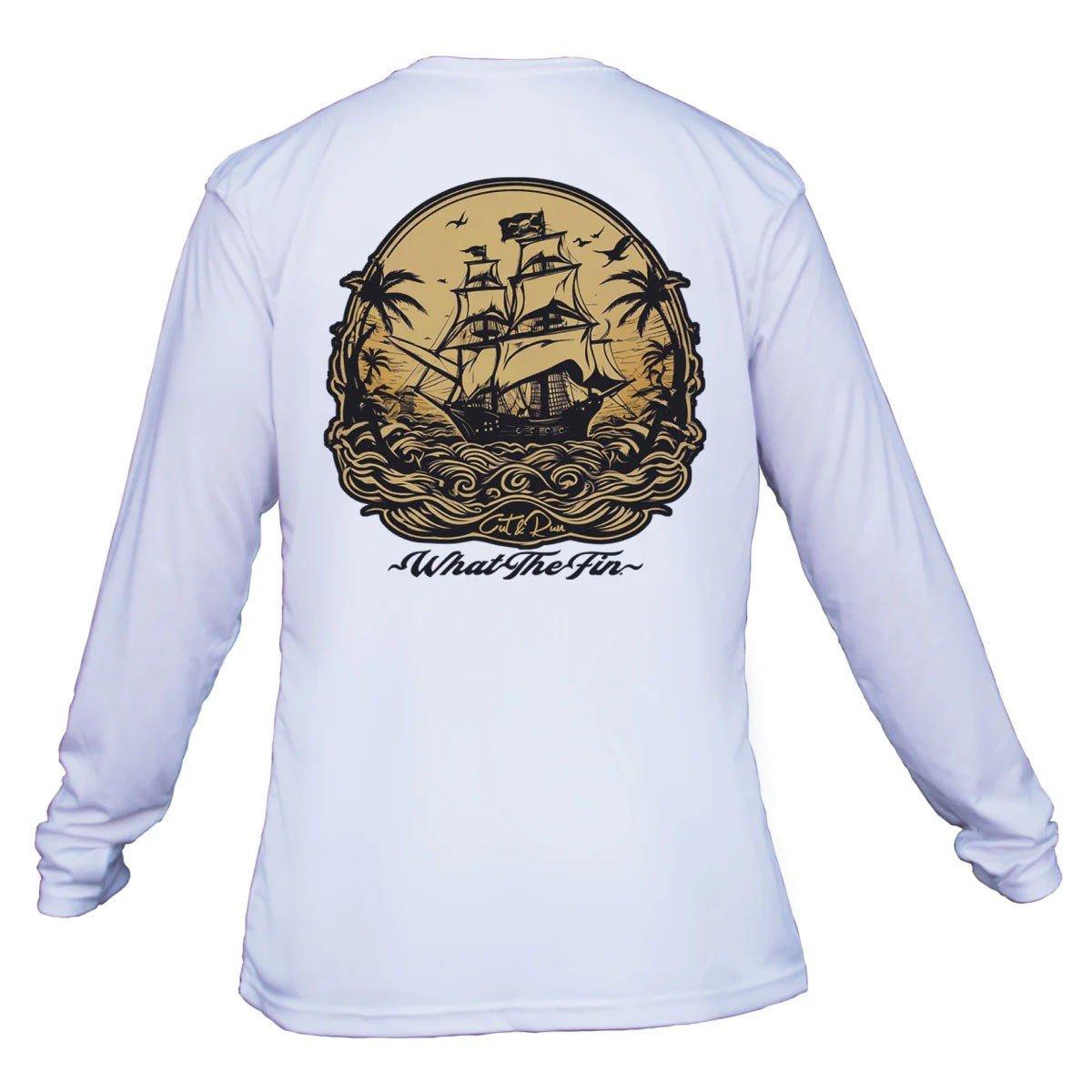 Men's What The Fin Old Man Fin Performance Long Sleeve T-Shirt - What The Fin