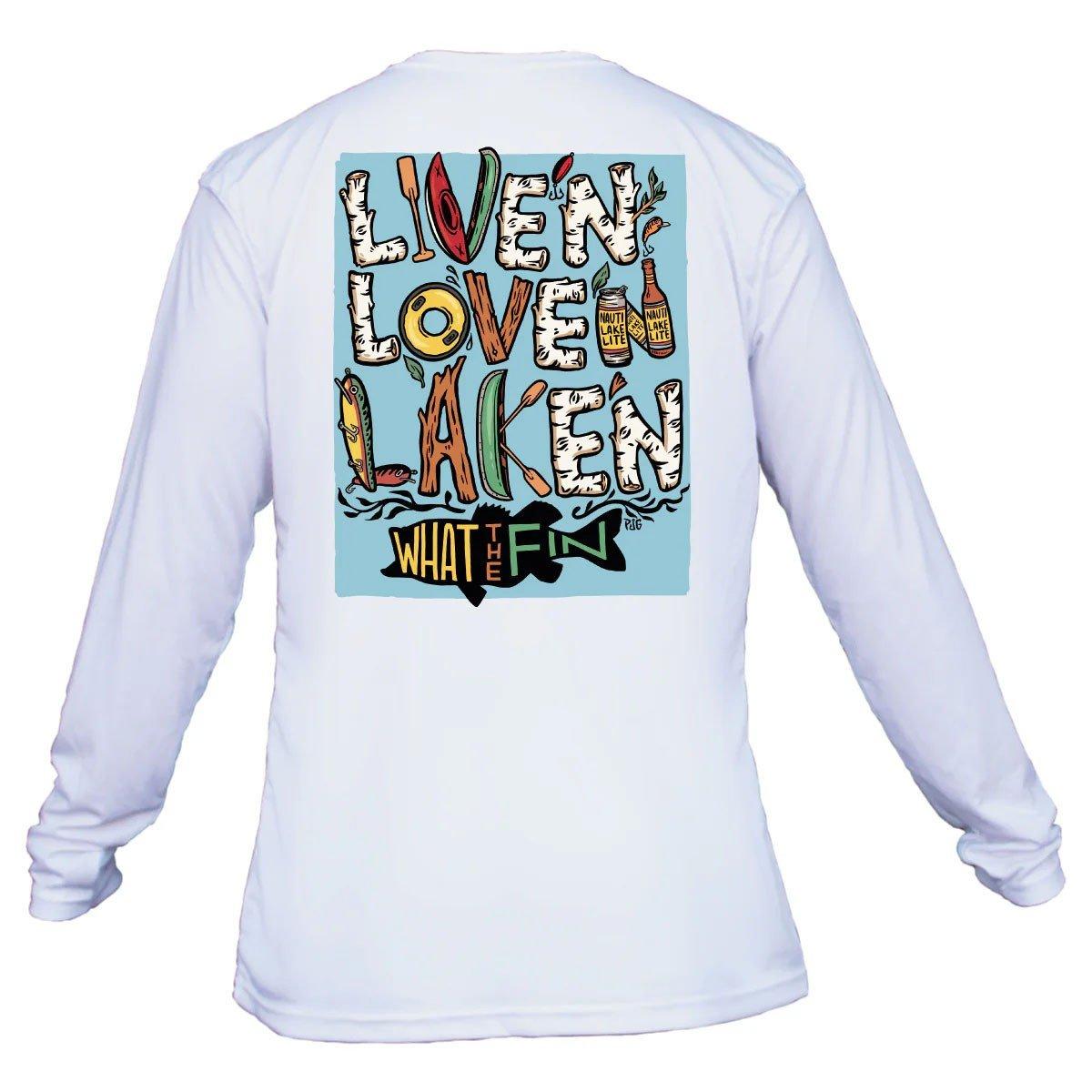 Men's What The Fin Liven Loven Laken Performance Long Sleeve T-Shirt - What The Fin