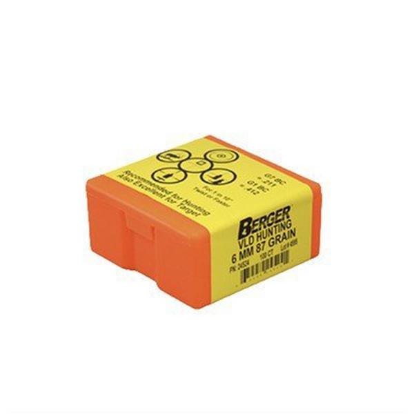 BERGER BULLETS 6mm 87gr Match Grade VLD Hunting 100/bx