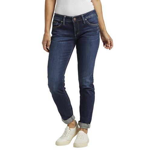 Women's Silver Jeans Co. Classic Slim Fit Boyfriend Ankle Jeans - Primary Image