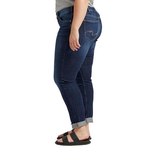 Women's Silver Jeans Co. Plus Size Plus Size Ankle Slim Fit Boyfriend Ankle Jeans - Primary Image