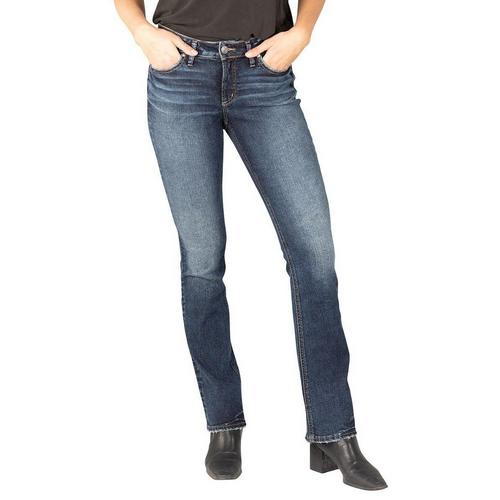 Women's Silver Jeans Co. Silver Elyse Washed Slim Fit Bootcut Jeans - Primary Image