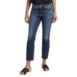 Women's Silver Jeans Co. Elyse Crop Ankle Slim Fit Straight Ankle Jeans - Thumbnail 1 of 3