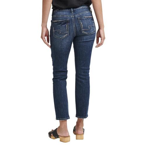 Women's Silver Jeans Co. Elyse Crop Ankle Slim Fit Straight Ankle Jeans - Primary Image