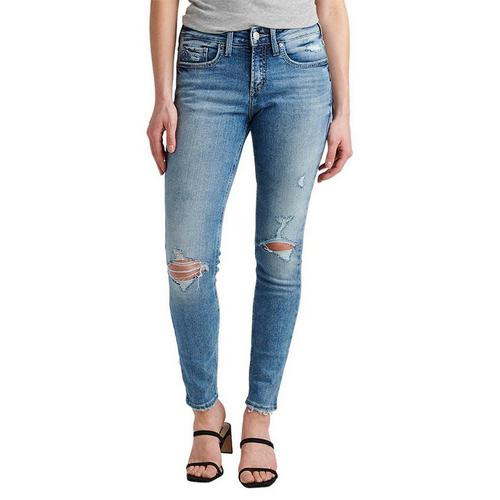 Women's Silver Jeans Co. Suki Two Button Curvy Skinny Ankle Jeans - Primary Image