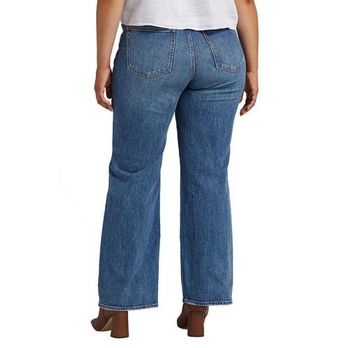 Women's Silver Jeans Co. Plus Highly Desirable Slim Fit Wide Leg Jeans - Primary Image