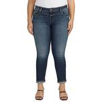 Women's Silver Jeans Co. Plus Size Plus Size Classic Ankle Slim Fit Girlfriend Ankle Jeans - Thumbnail 1 of 3
