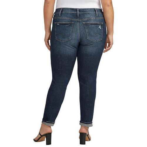 Women's Silver Jeans Co. Plus Size Plus Size Classic Ankle Slim Fit Girlfriend Ankle Jeans - Primary Image