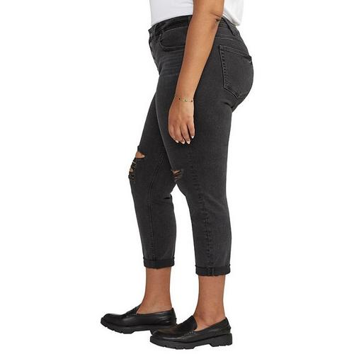 Women's Silver Jeans Co. Plus Size Plus Size Classic Ankle Slim Fit Boyfriend Ankle Jeans - Primary Image