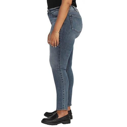 Women's Silver Jeans Co. Plus Size Plus Size Most Wanted Faded Ankle Slim Fit Straight Ankle Jeans - Primary Image