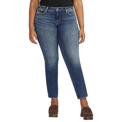 Women's Silver Jeans Co. Plus Size Britt Curvy Straight Jeans - Primary Image
