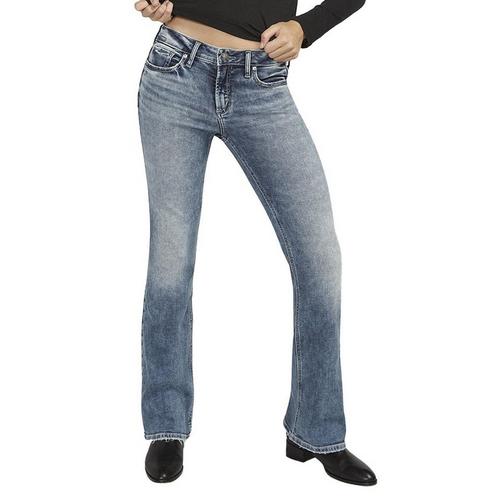 Women's Silver Jeans Co. Suki Classic Button Curvy Bootcut Long Jeans - Primary Image