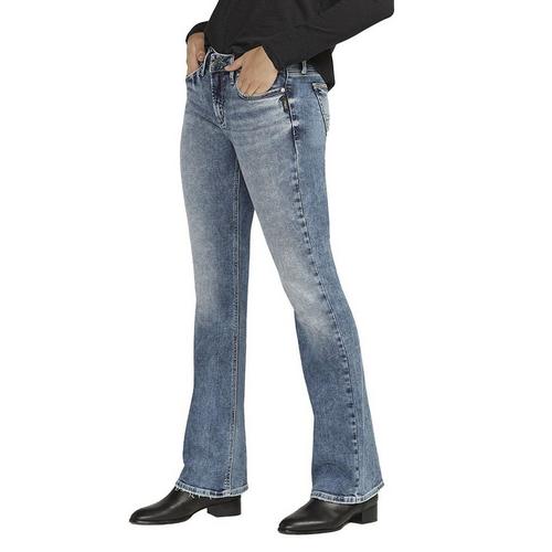 Women's Silver Jeans Co. Suki Classic Button Curvy Bootcut Long Jeans - Primary Image