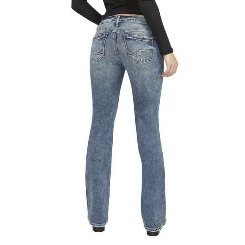 Women's Silver Jeans Co. Suki Classic Button Curvy Bootcut Long Jeans - Primary Image