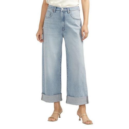 Women's Silver Jeans Co. Baggy Relaxed Fit Wide Leg Jeans - Primary Image