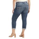 Women's Silver Jeans Co. Plus Size Elyse Comfort Relaxed Fit Tapered Capri Jeans - Thumbnail 2 of 3