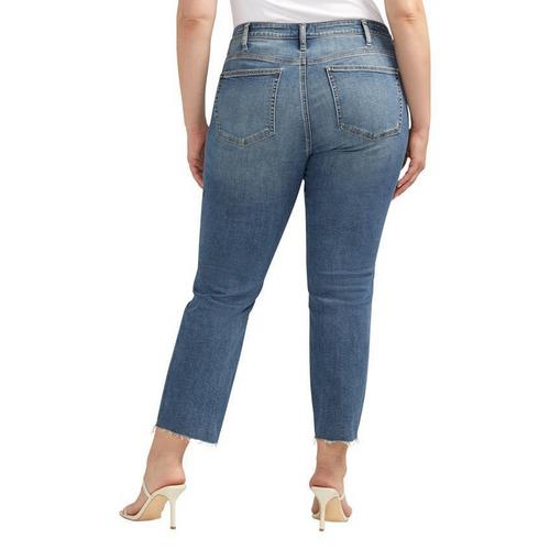 Women's Silver Jeans Co. Plus Size Most Wanted Slim Fit Straight Ankle Jeans - Primary Image
