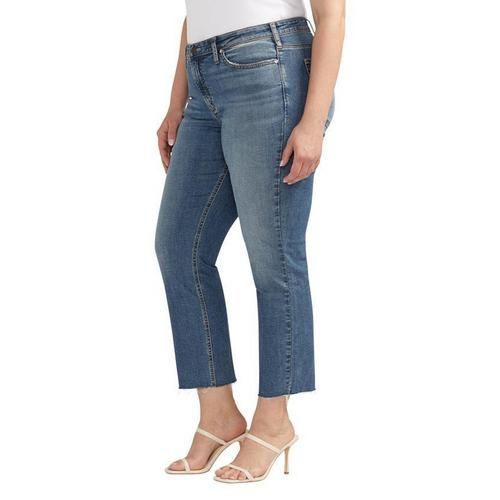 Women's Silver Jeans Co. Plus Size Most Wanted Slim Fit Straight Ankle Jeans - Primary Image