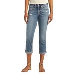 Women's Silver Jeans Co. Suki Power Curvy Straight Capri Jeans - Thumbnail 2 of 3