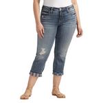 Women's Silver Jeans Co. Plus Size Suki USA Detail Curvy Straight Jeans - Thumbnail 1 of 4