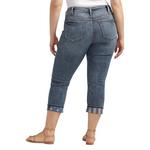 Women's Silver Jeans Co. Plus Size Suki USA Detail Curvy Straight Jeans - Thumbnail 2 of 4