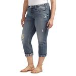 Women's Silver Jeans Co. Plus Size Suki USA Detail Curvy Straight Jeans - Thumbnail 3 of 4