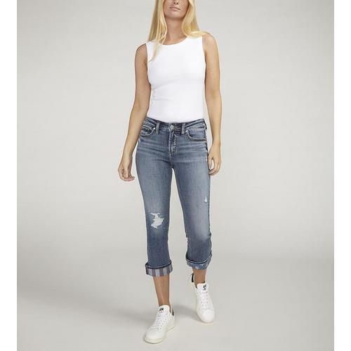 Women's Silver Jeans Co. Plus Size Suki USA Detail Curvy Straight Jeans - Primary Image