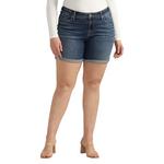 Women's Silver Jeans Co. Plus Size Plus Size Boyfriend Rise Power Stretch Jean Shorts - Thumbnail 1 of 2