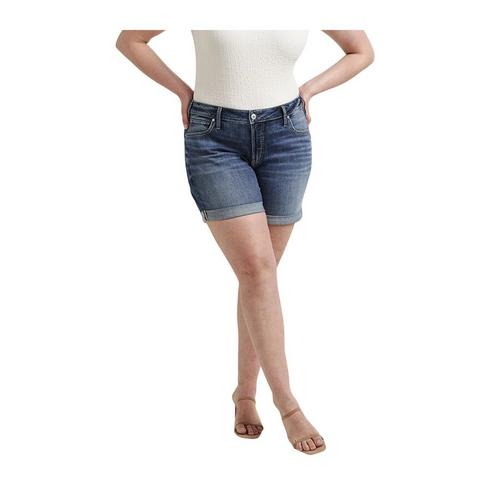Women's Silver Jeans Co. Plus Size Plus Size Boyfriend Rise Power Stretch Jean Shorts - Primary Image