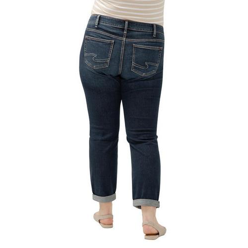 Women's Silver Jeans Co. Plus Size Slim Luxe Loose Fit Boyfriend Jeans - Primary Image
