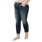 Women's Silver Jeans Co. Plus Size Slim Luxe Loose Fit Boyfriend Jeans - Thumbnail 3 of 4