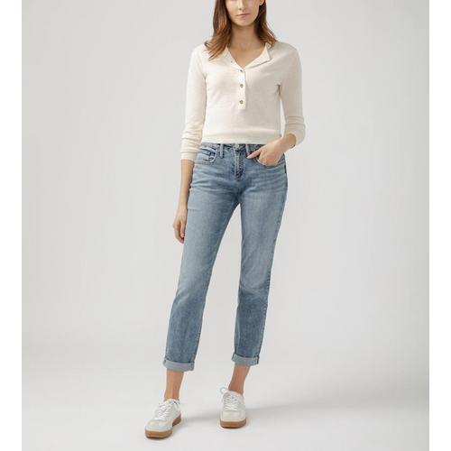 Women's Silver Jeans Co. Plus Size Plus Size Luxe Slim Fit Boyfriend Jeans - Primary Image
