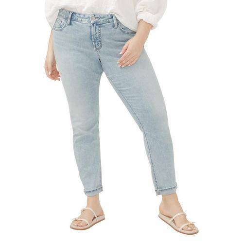 Women's Silver Jeans Co. Plus Size Power Slim Fit Girlfriend Jeans - Primary Image