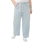 Women's Silver Jeans Co. Plus Size Plus Size Be Drawstring Relaxed Fit Wide Leg Jeans - Thumbnail 1 of 4
