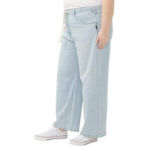 Women's Silver Jeans Co. Plus Size Plus Size Be Drawstring Relaxed Fit Wide Leg Jeans - Primary Image