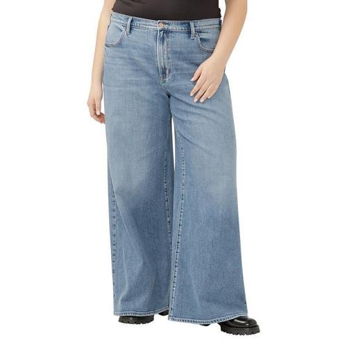 Women's Silver Jeans Co. Plus Size Plus Size Highly Desirable Ultra Relaxed Fit Wide Leg Jeans - Primary Image