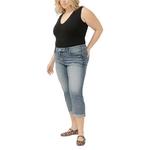 Women's Silver Jeans Co. Plus Size Plus Size Elyse Capri Slim Fit Straight Jeans - Thumbnail 1 of 3