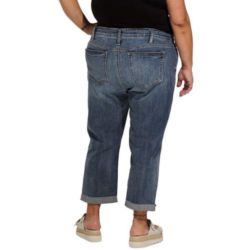 Women's Silver Jeans Co. Plus Size Plus Size Elyse Capri Slim Fit Straight Jeans - Primary Image