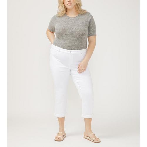 Women's Silver Jeans Co. Plus Size Plus Size Elyse Capri Curvy Straight Capri Jeans - Primary Image