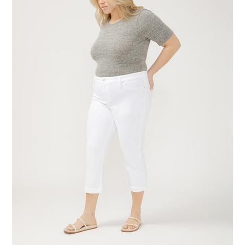 Women's Silver Jeans Co. Plus Size Plus Size Elyse Capri Curvy Straight Capri Jeans - Primary Image