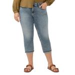 Women's Silver Jeans Co. Plus Size Suki Curvy Straight Capri Jeans - Thumbnail 1 of 5