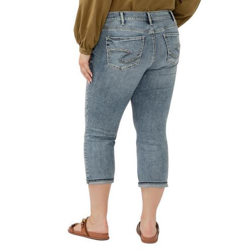 Women's Silver Jeans Co. Plus Size Suki Curvy Straight Capri Jeans - Primary Image