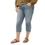 Women's Silver Jeans Co. Plus Size Suki Curvy Straight Capri Jeans - Thumbnail 3 of 5