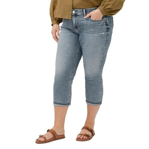 Women's Silver Jeans Co. Plus Size Suki Curvy Straight Capri Jeans - Primary Image