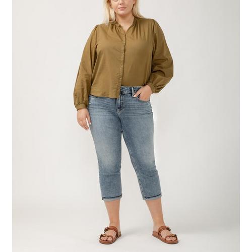 Women's Silver Jeans Co. Plus Size Suki Curvy Straight Capri Jeans - Primary Image