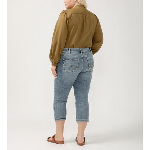 Women's Silver Jeans Co. Plus Size Suki Curvy Straight Capri Jeans - Primary Image